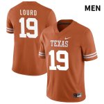 Texas Longhorns Men's #19 Cole Lourd Authentic Orange NIL 2022 College Football Jersey PCV26P5U